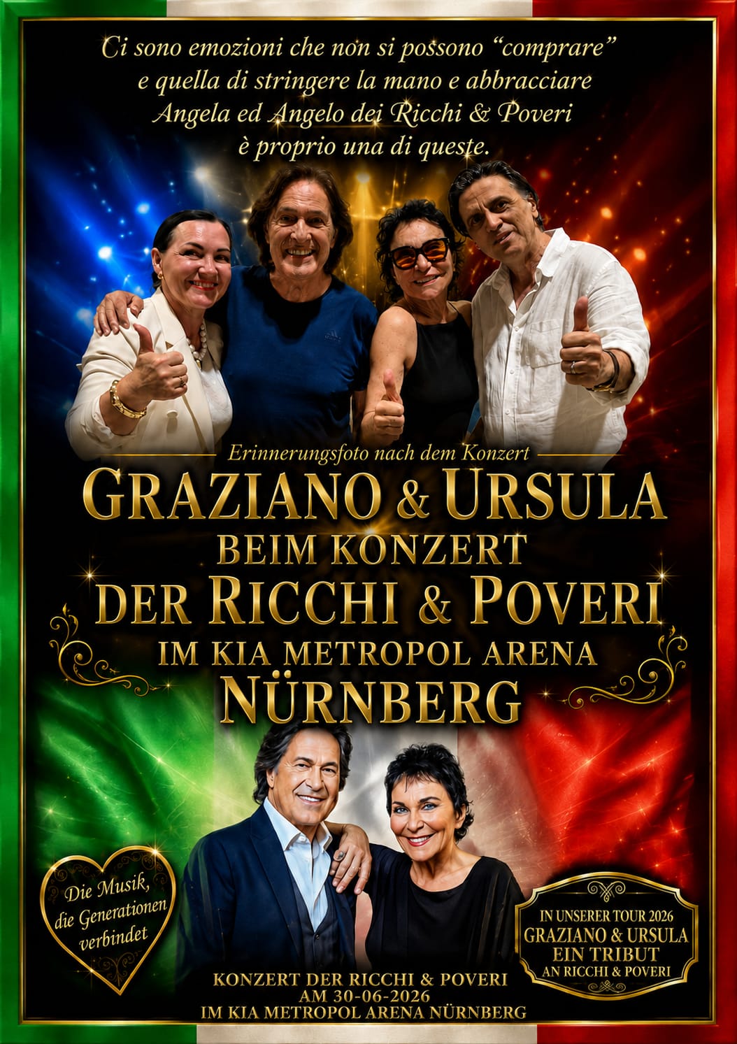 Graziano & Ursula – Erinnerungsfoto mit Ricchi & Poveri