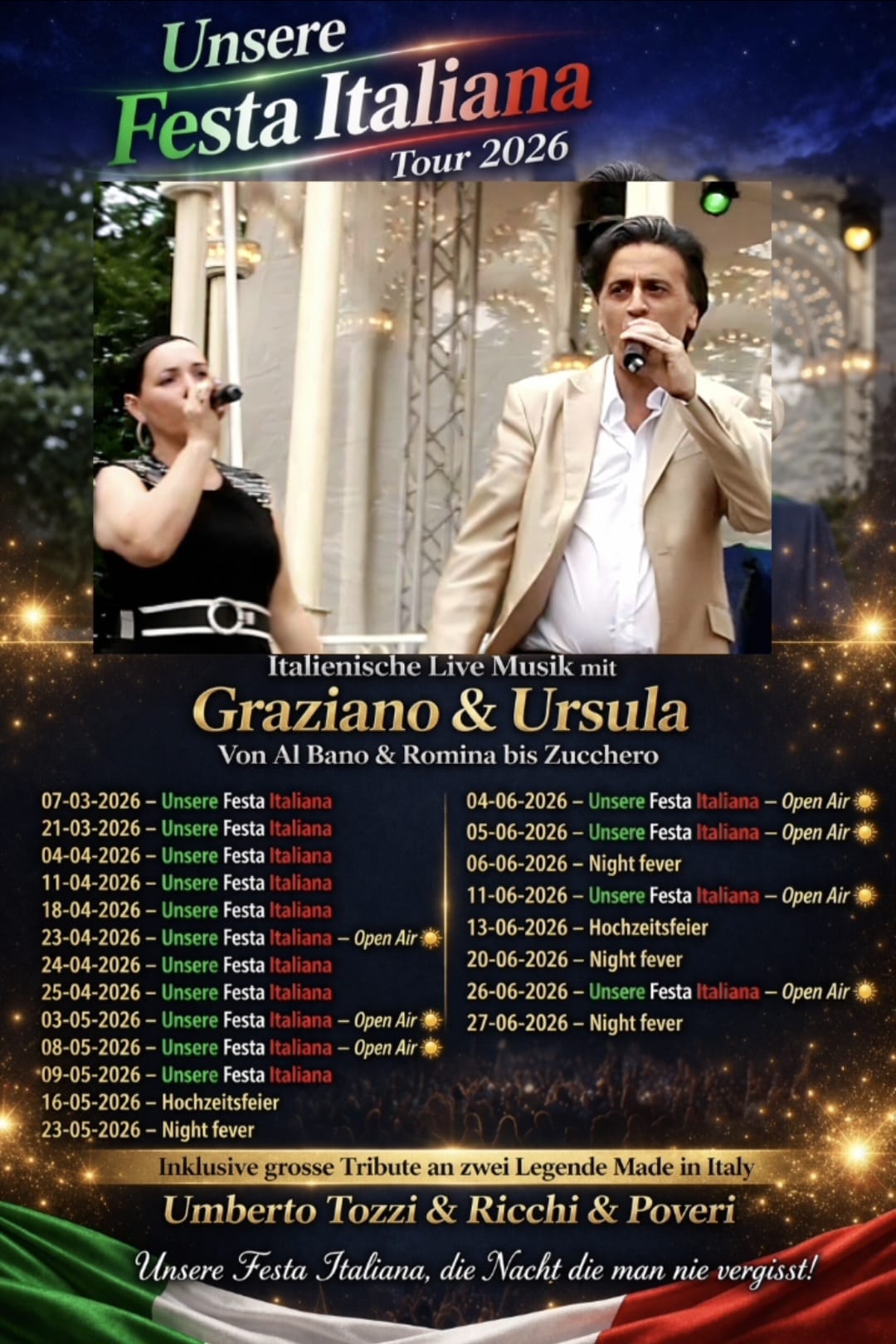 Festa Italiana Tour 2026 Termine